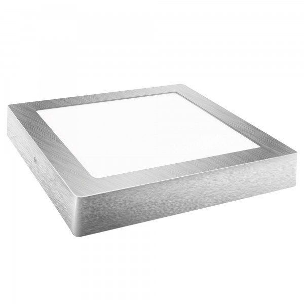 Downlight led superf.cuadr.plata 24w.fri