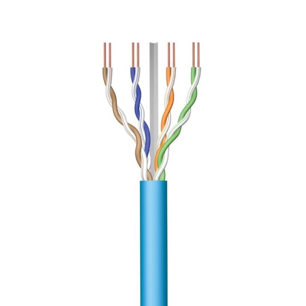Ewent bobina cable red cat6a u/utp,lszh,305m